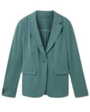 Tom Tailor Slim Fit Jersey Blazer - Grün