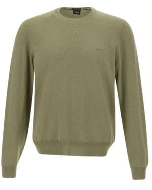 HUGO Round-Neck Knitwear - Green