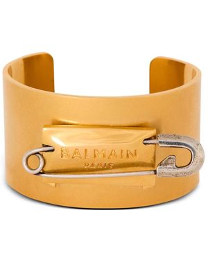 Balmain Accessoires ,Geel ,Goede Veiligheidsspeld Armband - Metallic
