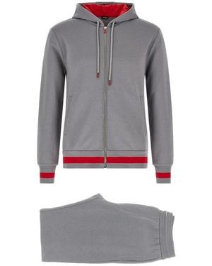 Kiton Fitness ,Grijs ,Katoen Gauze Cotton Tracksuit