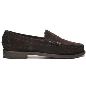 Sebago Dunkelbraune penny loafer - Schwarz