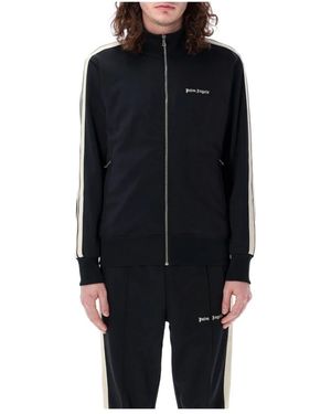 Palm Angels Maglieria nera track jacket logo classico - Nero