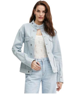 Victoria Beckham Sculpturale Denim Jacket - Blauw