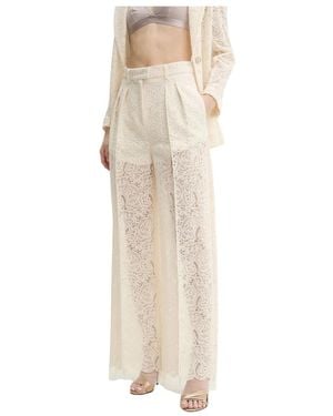 SIMONA CORSELLINI Wide Trousers - Neutro