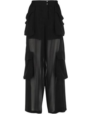 Pinko Wide Trousers - Nero