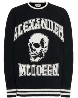 McQueen Round-Neck Knitwear - Black
