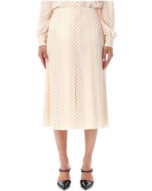 Valentino Garavani Midi Skirts - Natural