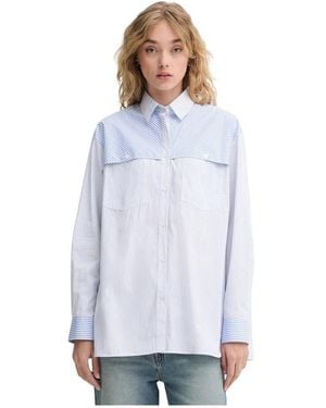 Paul Smith Relaxed Katoenen Shirt - Blauw