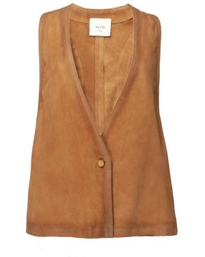 Alysi Unlined Suede Vest - Bruin
