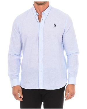 U.S. POLO ASSN. Klassisches Langarmhemd - Blau