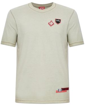 DIESEL Tops ,Groen ,Katoen T-Bowie Katoenen T-Shirt - Grijs