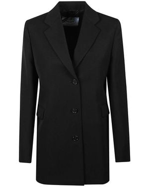 Prada Gabardine Kompakt Blazer - Schwarz