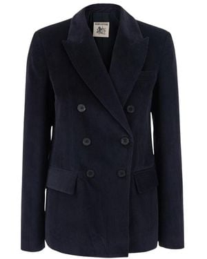 Semicouture Zweireihiger Blazer - Blau