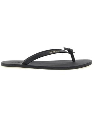 Saint Laurent Flip Flops - Black