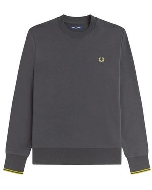 Fred Perry Rundhals-Sweatshirt - Grau