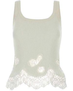 Ermanno Scervino Sleeveless Tops - White