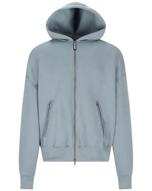 Palm Angels Gebogene Logo Neopren Bomberjacke - Blau