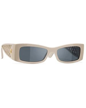 CHANEL Rechteckige Sonnenbrille - Blau