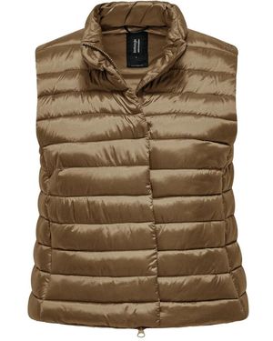 Bomboogie Gilet Van Gewaxt Nylon - Bruin