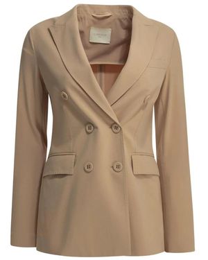 Circolo 1901 Jassen ,Bruin ,Katoen Dubbelrijige Blazer