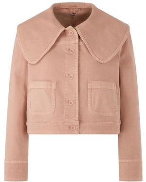 Marc Cain Denimjacke Mit Oversized-Kragen - Pink
