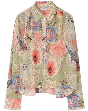 Rodebjer Overhemden ,Veelkleurig ,Taylor Plissé Cropped Shirt - Meerkleurig