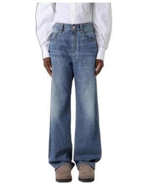 Brunello Cucinelli Wide Leg Jeans - Blauw