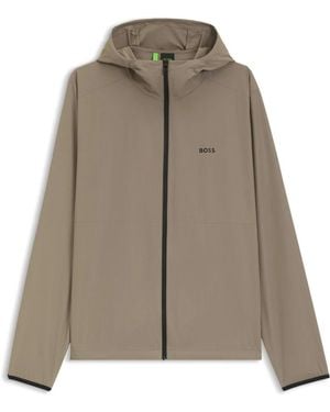 HUGO Packbare Ripstop-Jacke - Grau