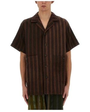 Uma Wang Short Sleeve Shirts - Black