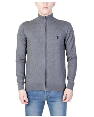 U.S. POLO ASSN. Graue Baumwoll-Sportbekleidung Pullover - Blau