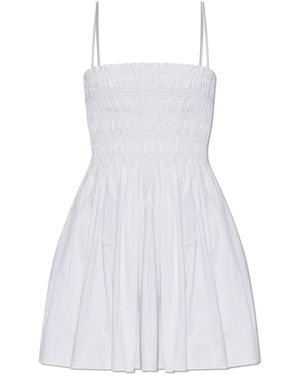 Matteau Shirred Bodice Mini Dress - Wit