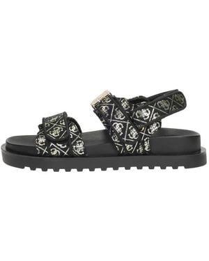 Guess Flat Sandals - Black
