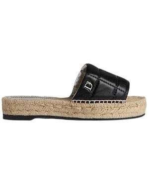 DSquared² Leather Espadrille Mules - Bruin