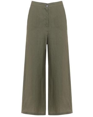 Marella Broeken ,Groen ,Linnen Linea Emme Broek
