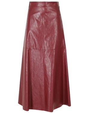 FEDERICA TOSI Leather Skirts - Red