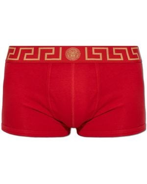 Versace Ondergoed ,Rood ,Katoen Katoenen Boxershorts Met Logo