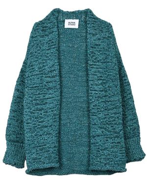 Alpha Studio Cardigan Nastro Intrecciato - Groen