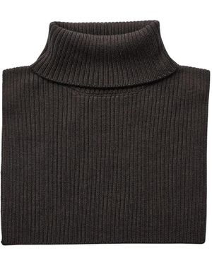 Mos Mosh Accessoires ,Bruin ,Kasjmier Mmenata Kasjmier Gebreide Sjaal - Zwart