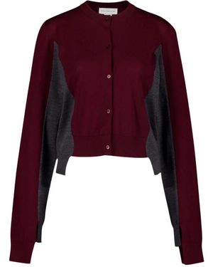 Stella McCartney Color-Block Woll-Cardigan - Rot