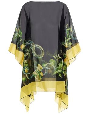 Roberto Cavalli Kaftan Met Citroenprint - Grijs