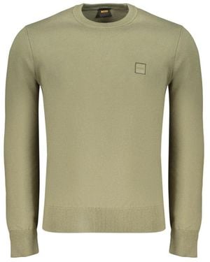 BOSS Round-Neck Knitwear - Vert