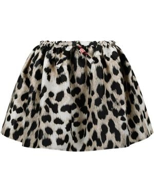 Givenchy Leopard Print Mini Rok - Zwart