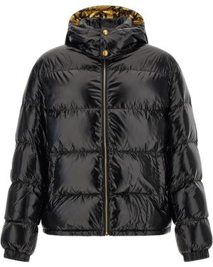 Versace Barocco Steppjacke Aus Daunen - Schwarz