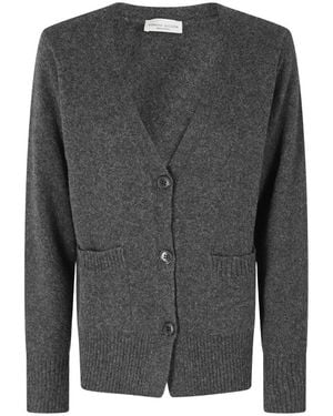 Roberto Collina Truien & Vesten ,Grijs ,Wol Cardigan Ml 36010
