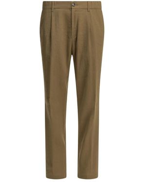 Herno Broeken ,Bruin ,Katoen Rechte Broek - Groen