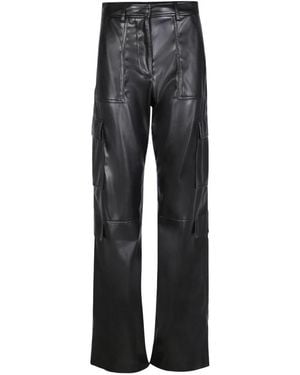 MSGM Leather Trousers - Grey