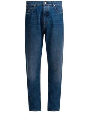 Brunello Cucinelli Blauwe Jeans Regular Fit Hoge Taille