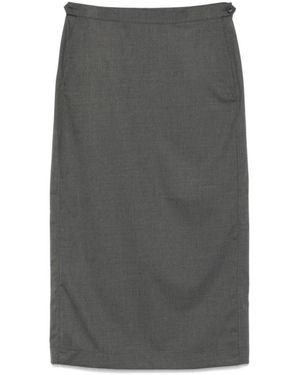REMAIN Birger Christensen Gonna midi suiting phantom - Grigio