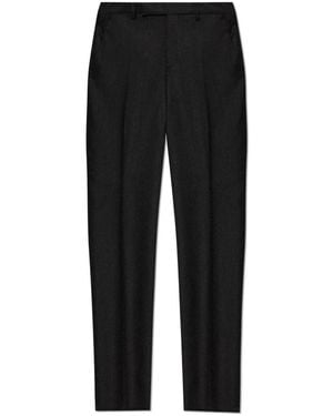 Paul Smith Broeken ,Grijs ,Wol Wool Pleat-Front Broeken - Zwart