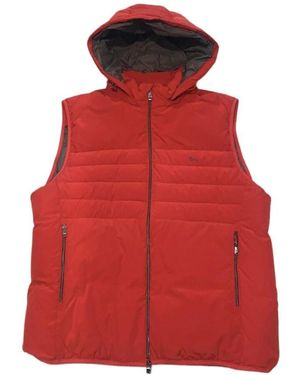 Harmont & Blaine Rote kapuzenweste mit reißverschluss